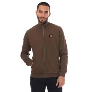 Belstaff Mens Fleece Full Zip Sweatshirt / Brown